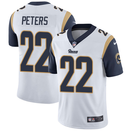 Nike Rams #22 Marcus Peters White Men's Stitched NFL Vapor Untouchable Limited Jersey - Click Image to Close